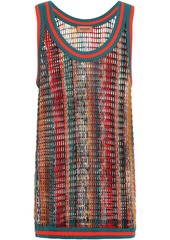 Missoni Woman Open-knit Wool-blend Tank Multicolor