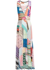 Missoni Woman Patchwork-effect Crochet-knit Maxi Dress Multicolor