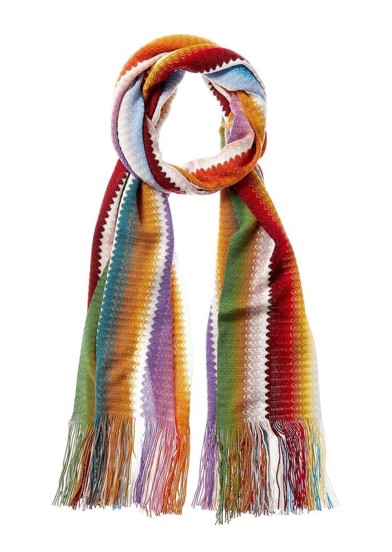 Missoni Wool-Blend Scarf, Beige