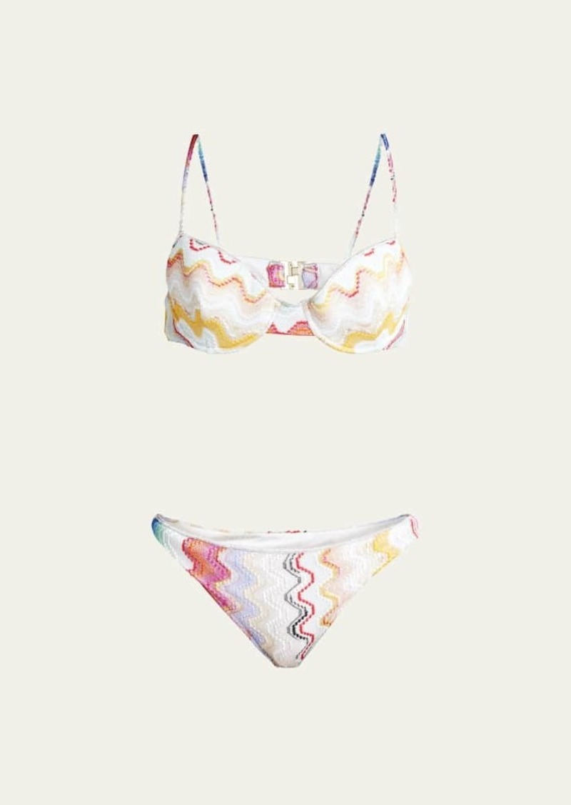 Missoni Zig-Zag Knit Two-Piece Bikini Set