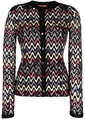 MISSONI Zig zag pattern wool blend cardigan