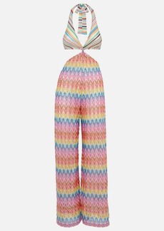 Missoni Zigzag cotton-blend lamé jumpsuit