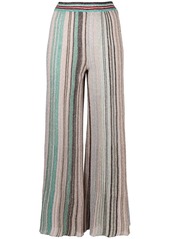 Missoni multi-stripe knit stretch-silk trousers