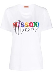 Missoni rainbow-logo T-shirt
