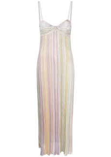Missoni sequin-embellished striped ribbed-knit dress