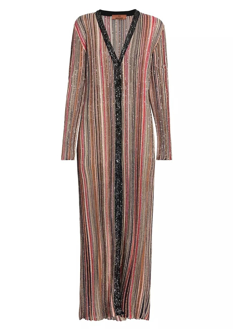 Missoni Sequined Stripe Duster Cardigan