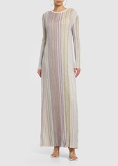 Missoni Sequined Striped Knit Long Dress