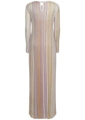 Missoni Sequined Striped Knit Long Dress