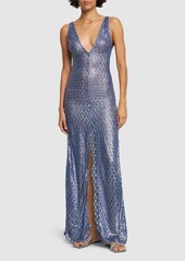 Missoni Sequined V-neck Long Dress