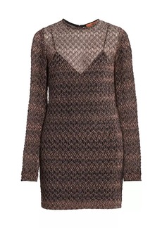 Missoni Sheer Metallic Knit Minidress