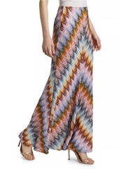 Missoni Shimmer-Knit Flared Maxi Skirt