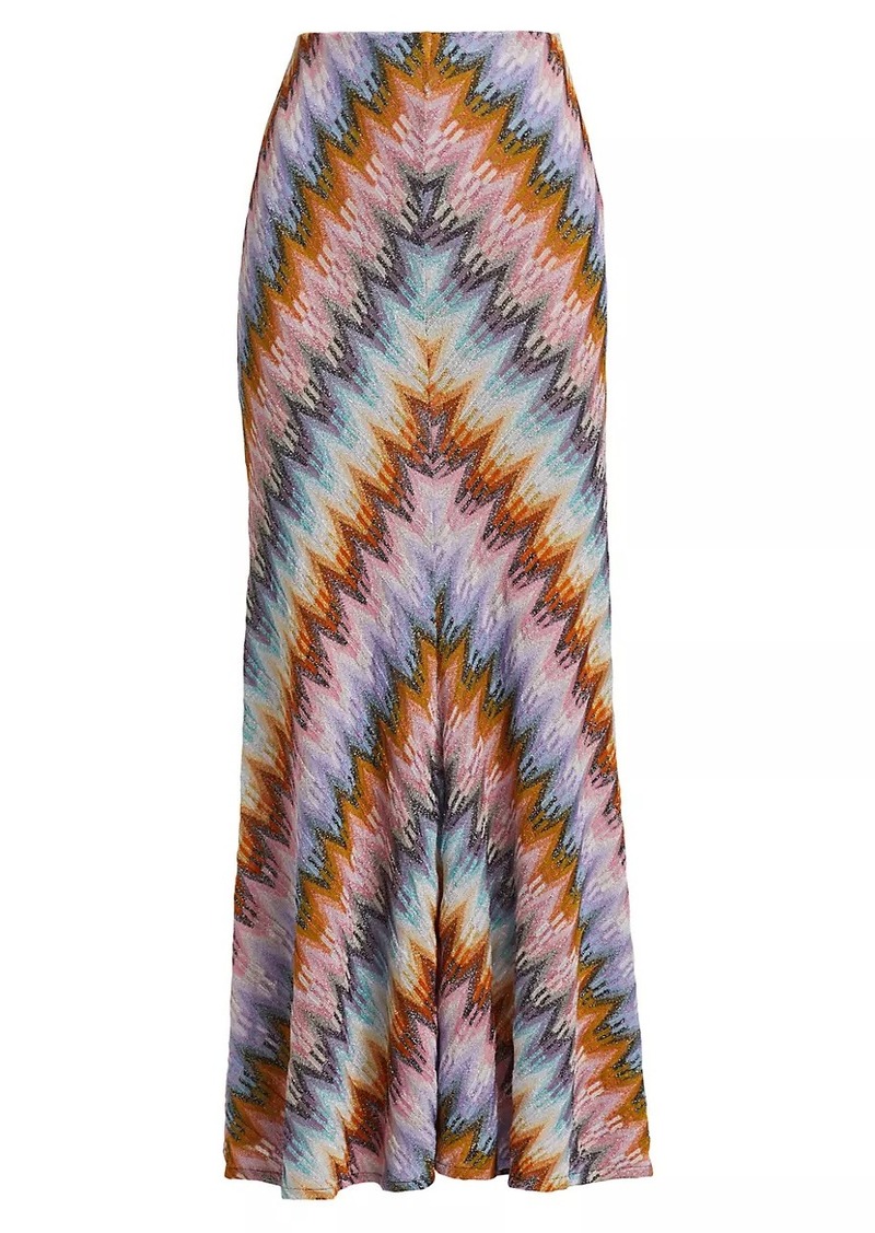 Missoni Shimmer-Knit Flared Maxi Skirt