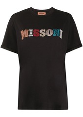 Missoni short sleeve embroidered logo T-shirt