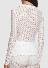 Missoni Solid Lace Buttoned Cardigan