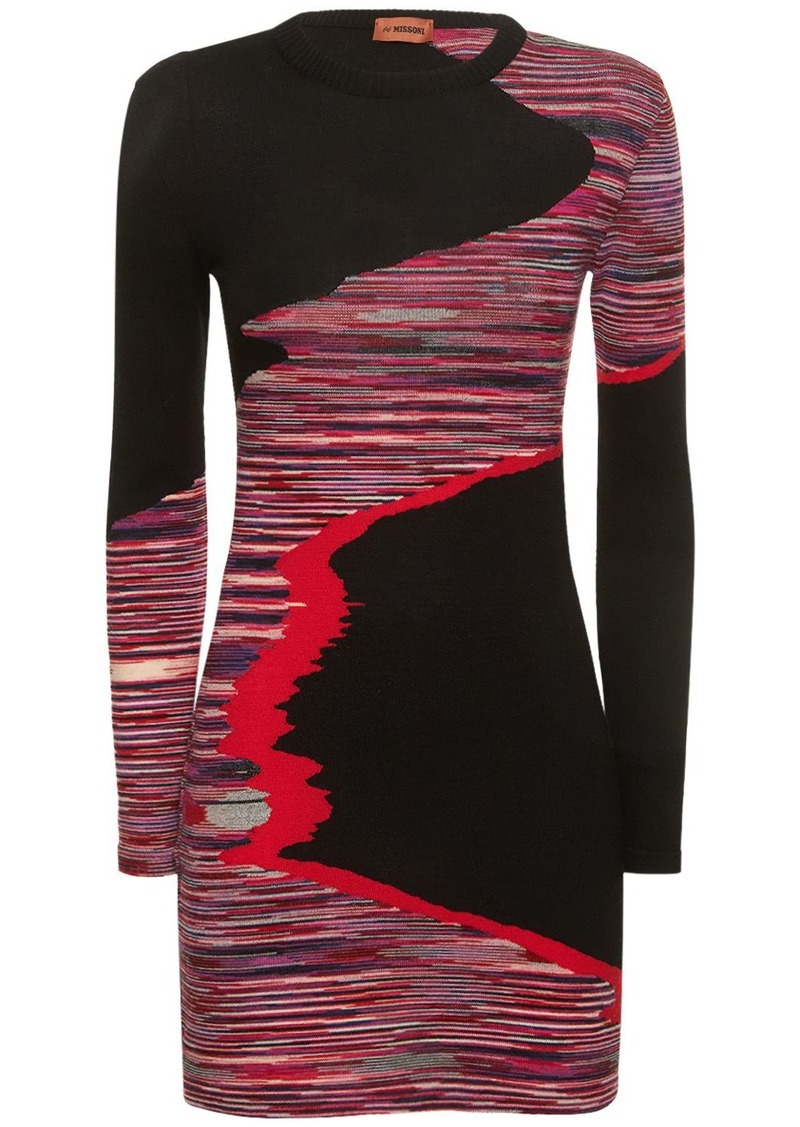 Missoni Space Dyed Wool Knit Mini Dress