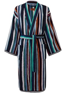 Missoni stripe-pattern cotton bathrobe