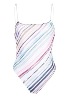 Missoni stripe-print backless swimsuit