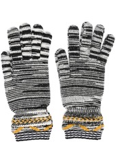Missoni striped knit gloves