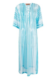 Missoni striped short-sleeved beach dress