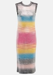 Missoni Striped silk-blend midi dress