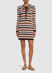 Missoni Striped Wool Knit Long Sleeve Mini Dress