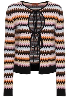 Missoni Striped Wool Knit Self-tie Cardigan