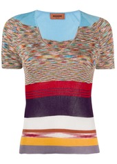 Missoni V-neck block color knitted top