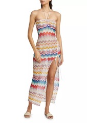 Missoni Zig-Zag Halter Drawstring Cover-Up