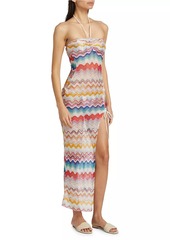 Missoni Zig-Zag Halter Drawstring Cover-Up