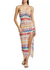 Missoni Zig-Zag Halter Drawstring Cover-Up