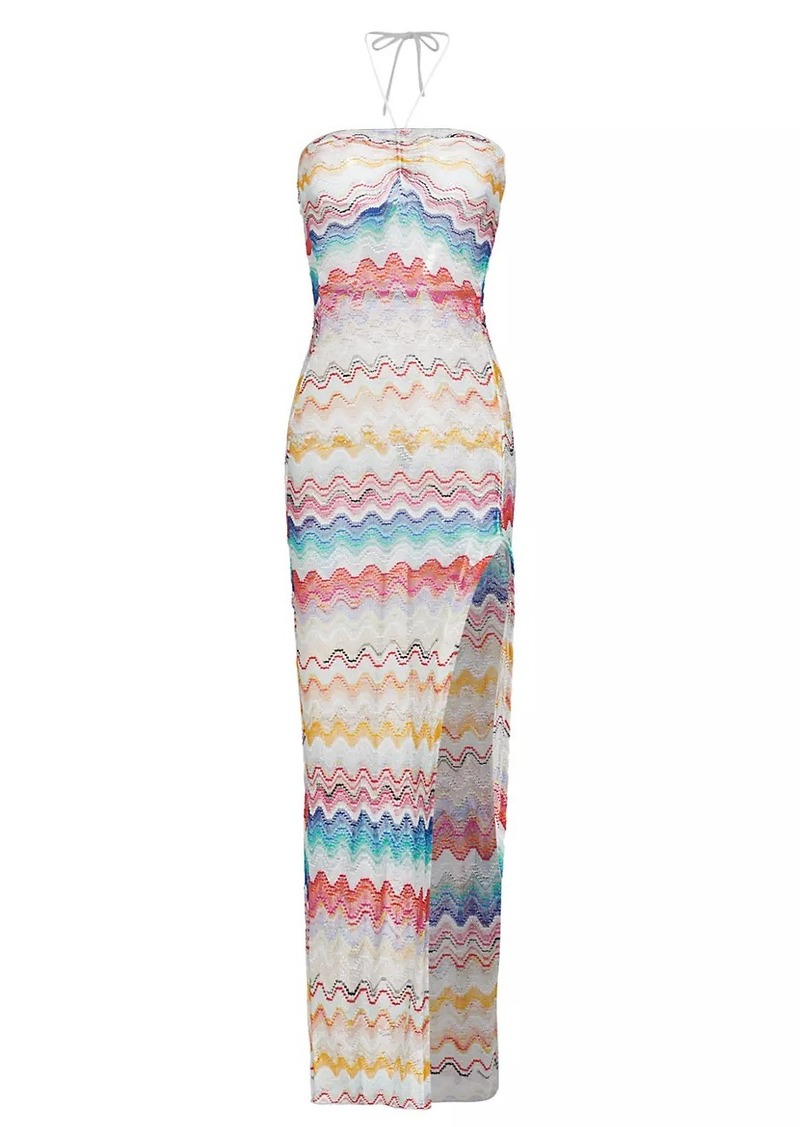 Missoni Zig-Zag Halter Drawstring Cover-Up