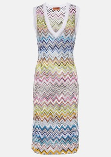 Missoni Zig-zag knit cotton-blend midi dress