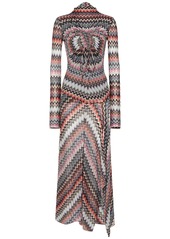 Missoni Zig Zag Lurex Cutout Knit Long Dress