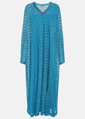 Missoni Zig-zag metallic knit kaftan