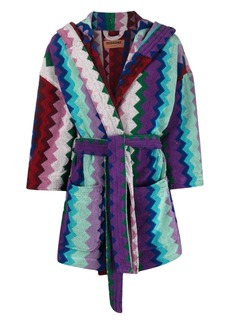 Missoni zigzag-design hooded robe