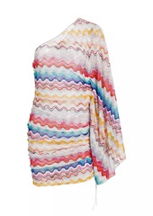 Missoni Zigzag Knit One-Shoulder Cover-Up Dress