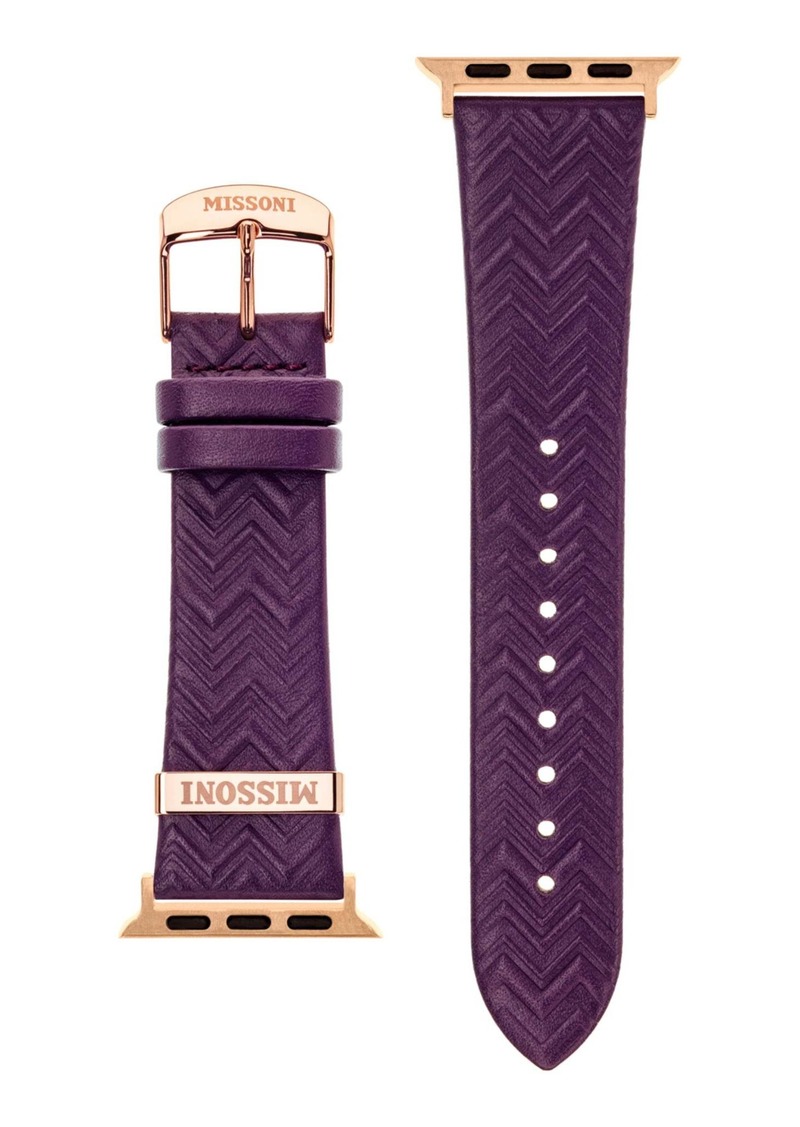 Missoni Zigzag Leather Apple Watch Strap