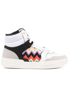 Missoni zigzag panelled high-top sneakers