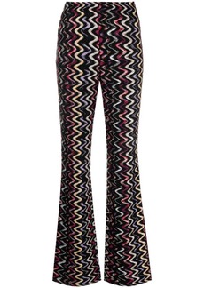 Missoni zigzag-pattern flared trousers