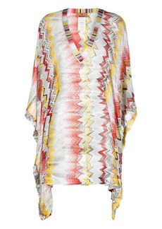 Missoni zigzag-patterned woven beach cover-up