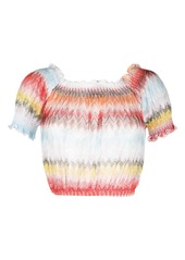 Missoni zigzag-patterned woven blouse