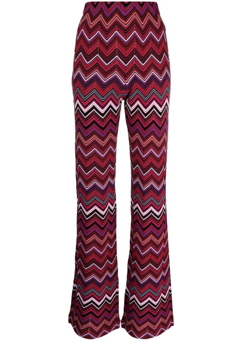 Missoni zigzag-print high-waisted trousers