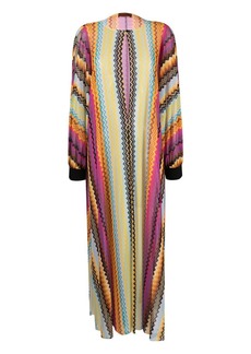 Missoni zigzag-woven long beach cover-up