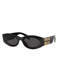 Miu Miu 54MM Logo-Accented Oval Sunglasses
