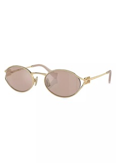 Miu Miu 54MM Metal Round Sunglasses