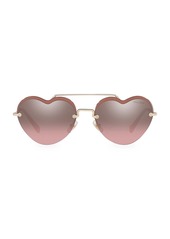 Miu Miu 58MM Mirrored Heart Sunglasses