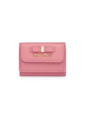 Miu Miu bow embellished tri-fold wallet