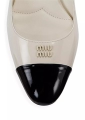 Miu Miu Contrast Patent Leather Mary Jane Pumps