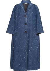 Miu Miu crystal-embellished denim coat