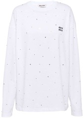 Miu Miu Diamante long-sleeved T-shirt